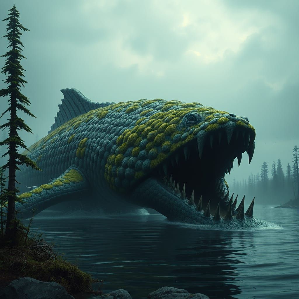 Gothic Aquatic Monster Rises from Ontario Lake Depths