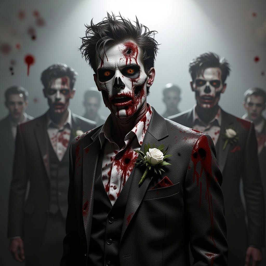 Zombie Corps Prom Night in Monochromatic Style