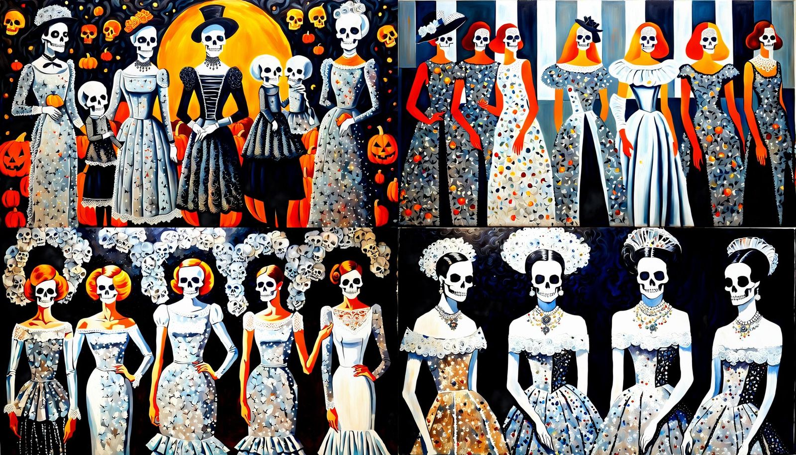 Surreal Optical Illusion: Glittering Figures in Acrylic