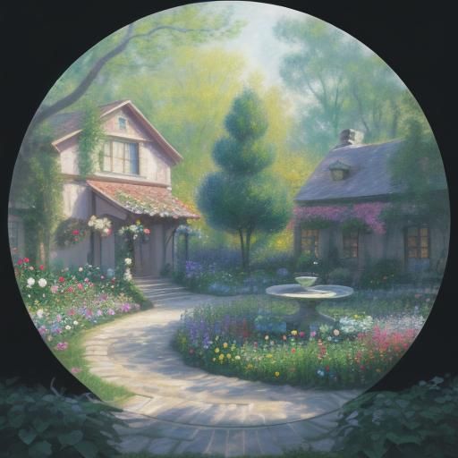 Gerda and the Woman: Impressionist Oil Painting