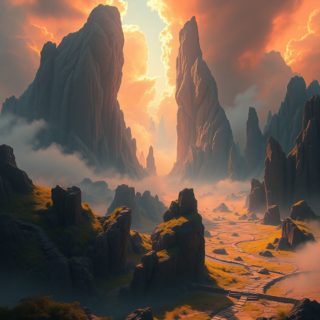 Fantastical Scene in Matte Painting, Trending Concept Art