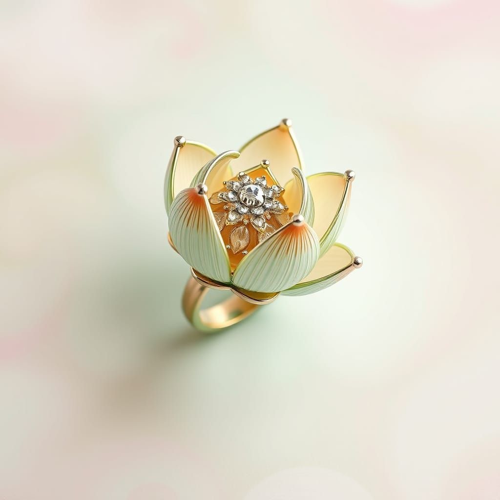 💚🩷🤍🍃🪷🍃White Lotus Flower Ring🍃🪷🍃🤍🩷💚