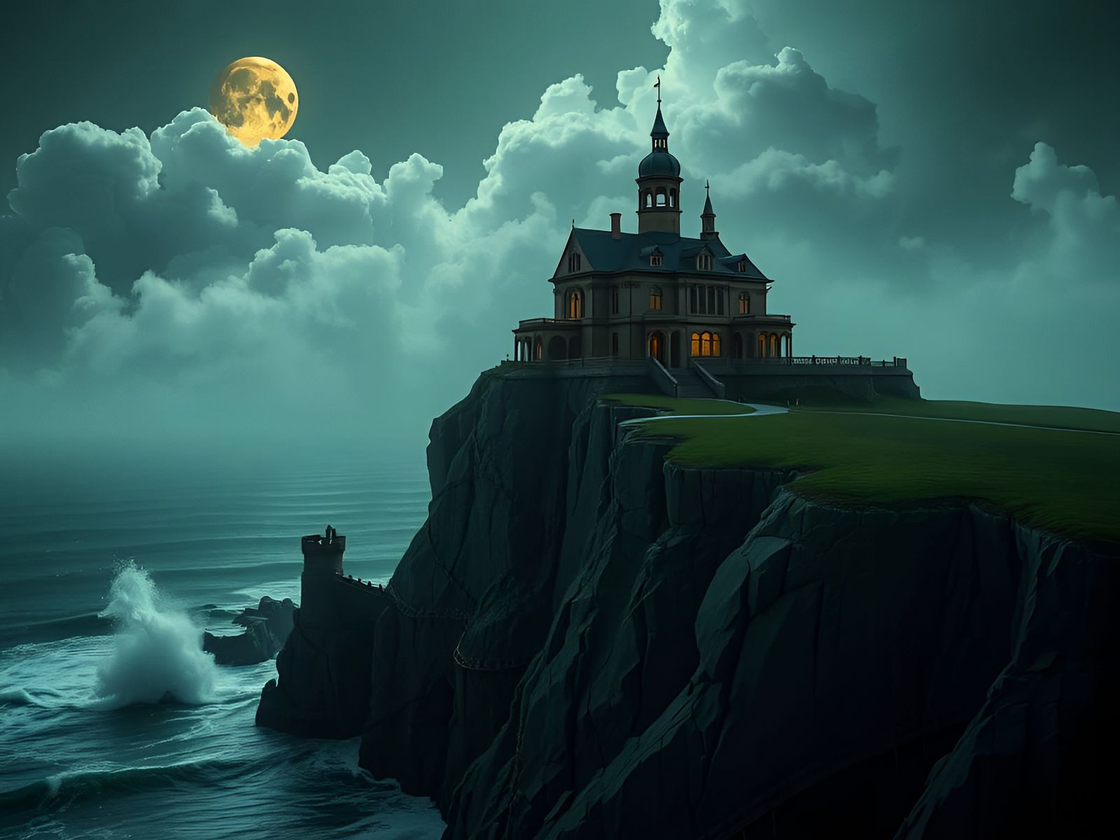 Lunar madness at the cliff’s edge . . .