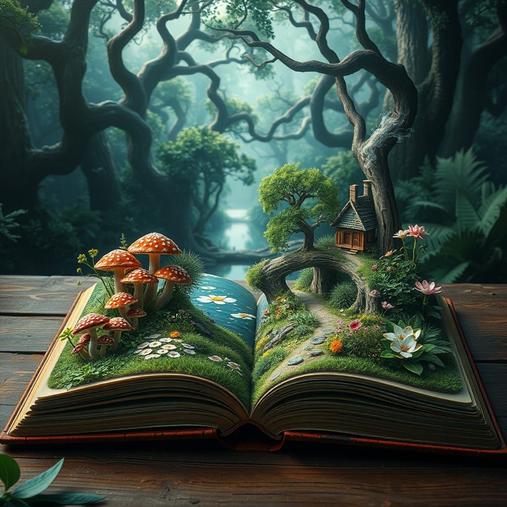 Surreal Storybook World in Dreamlike Style