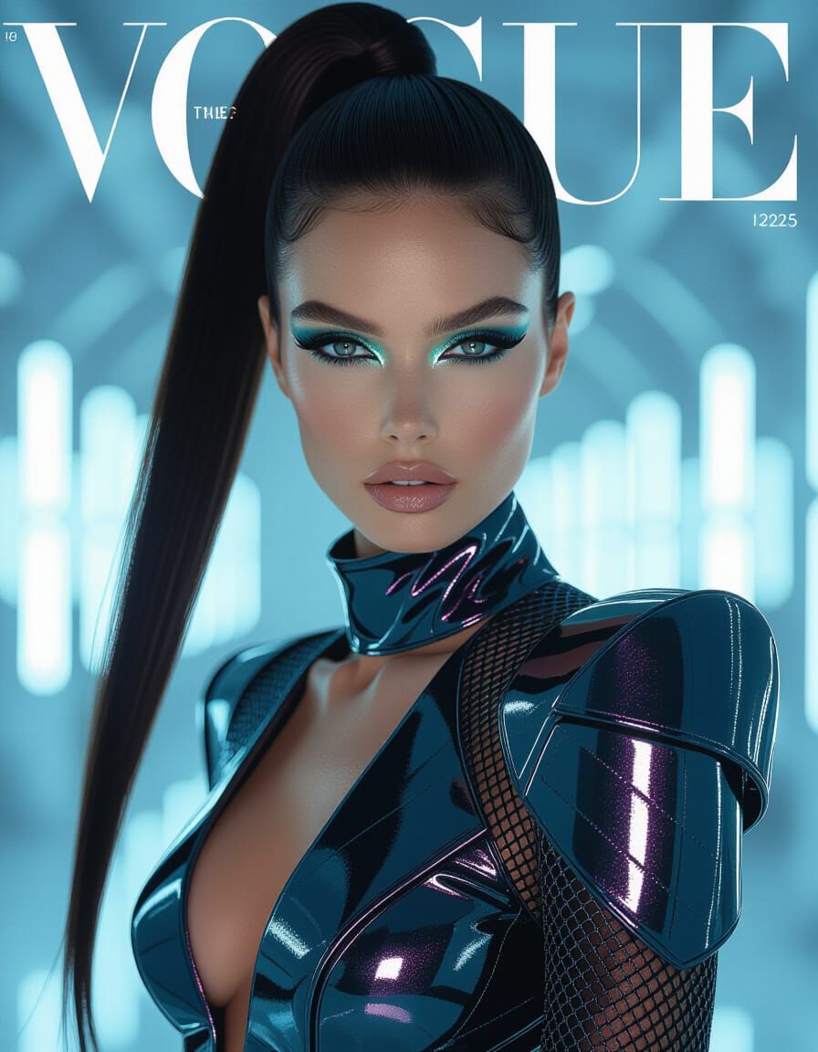 Futuristic High Fashion Vogue Cover 2125