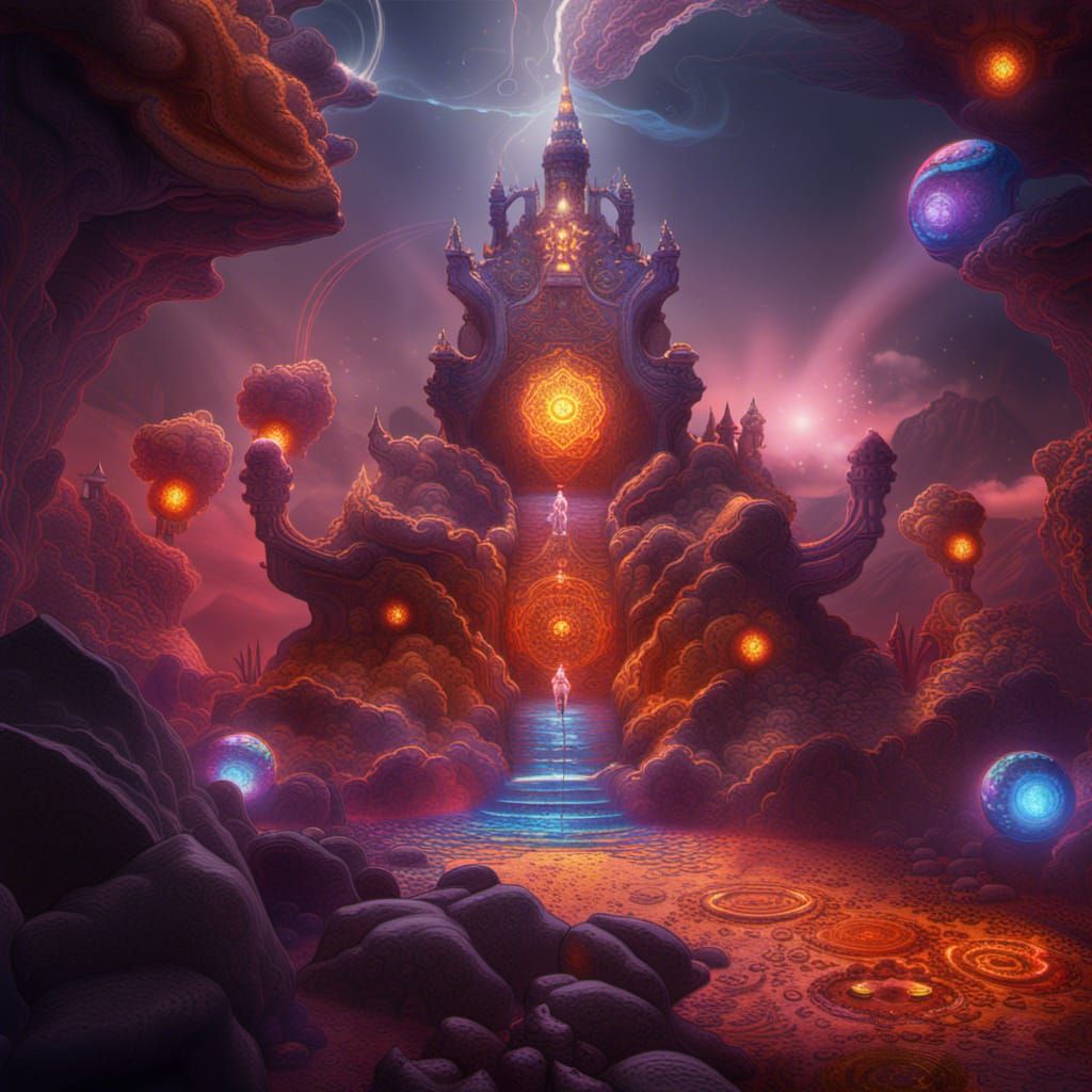 5D Chakra Art: Detailed Matte Painting