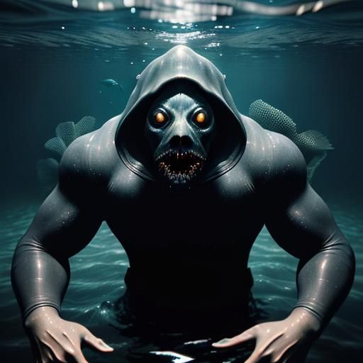 Horrifying Sleep Paralysis Demon Eye Underwater