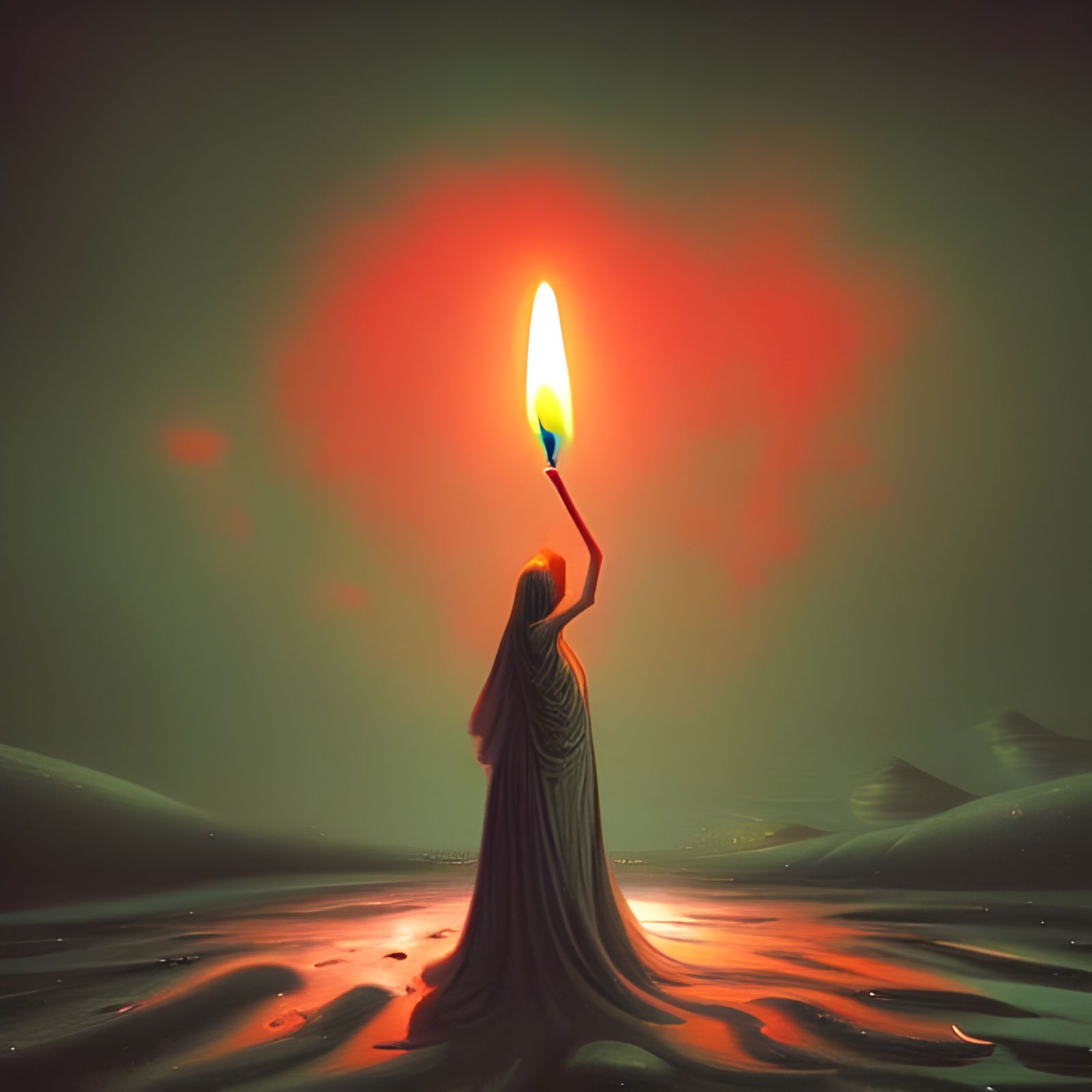 Candle in the Wind: Pop Art Fantasy Illustration