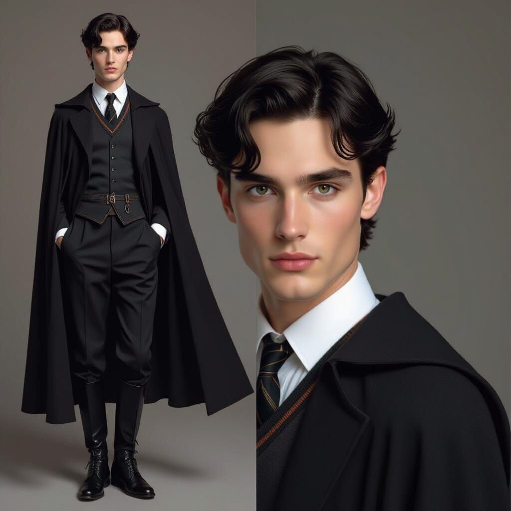 Elegant Young Wizard in Targaryen Style