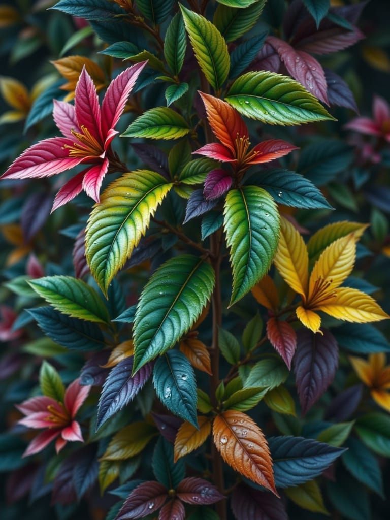 Vibrant Spring Landscape in Digital Watercolor Style