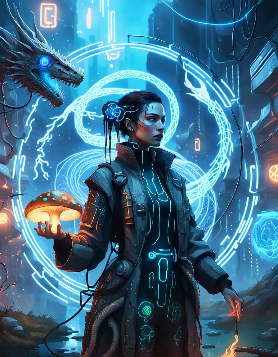Cyberpunk Bio-Cyborg in Merging of Technology and Mysticism
