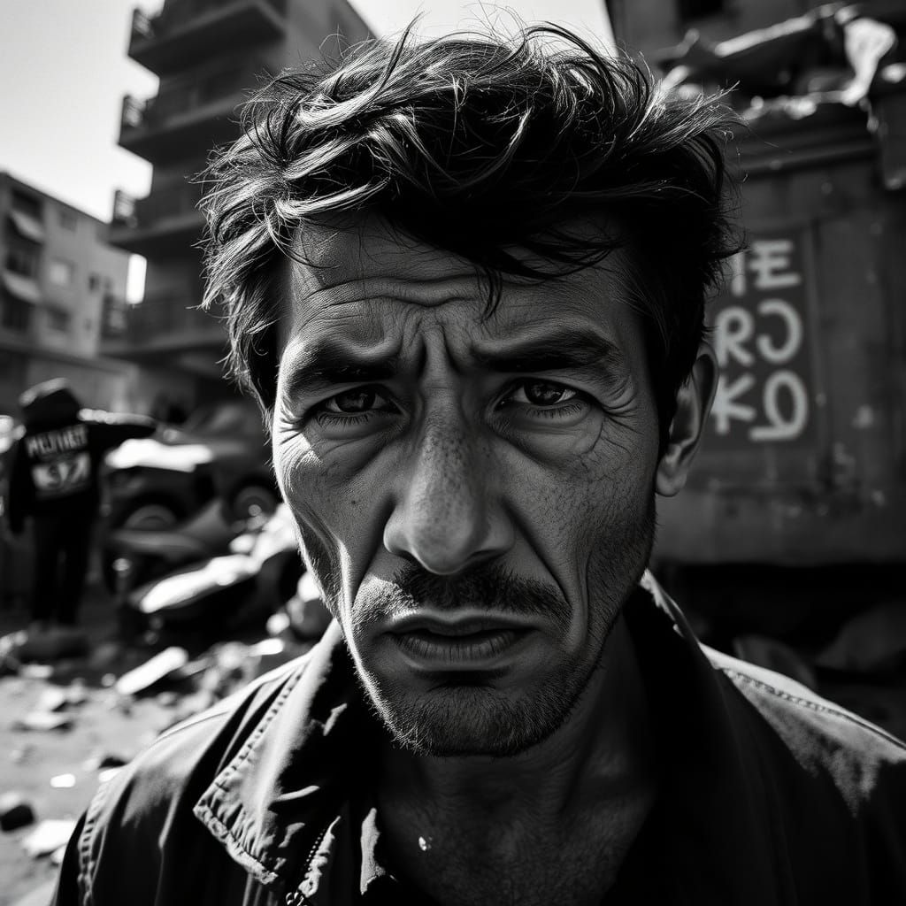 Urban Intensity in High Contrast Black and White