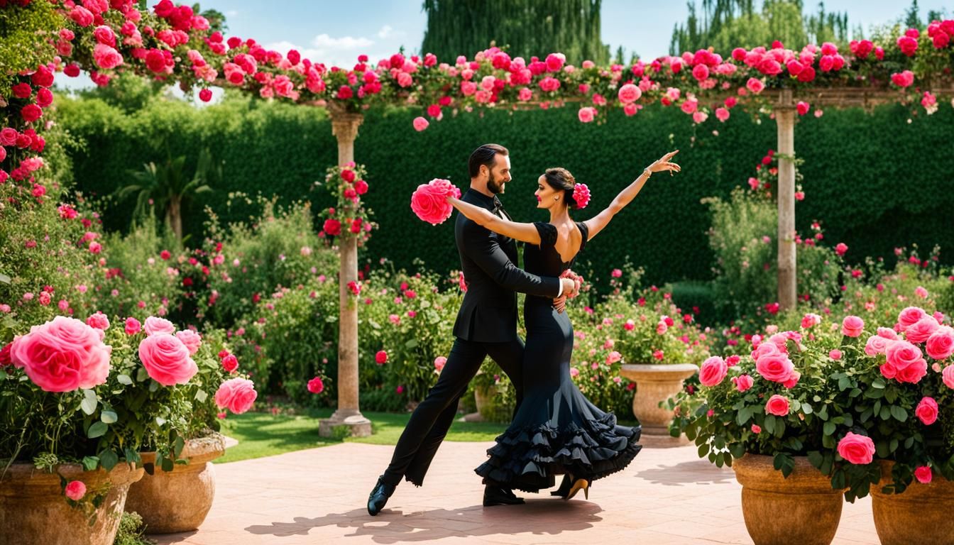 Flamenco Dance in a Rose Garden