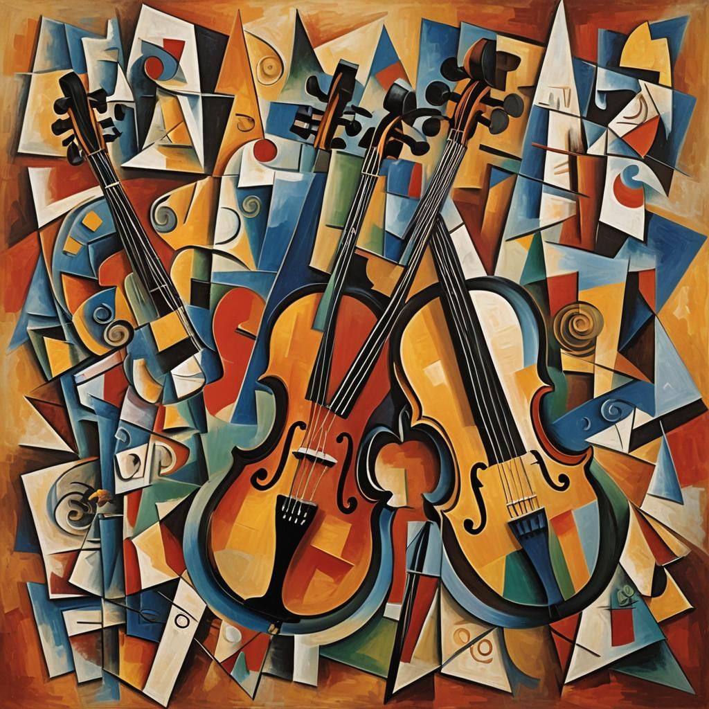 "Violin and Guitar" canvas art by Pablo Picasso