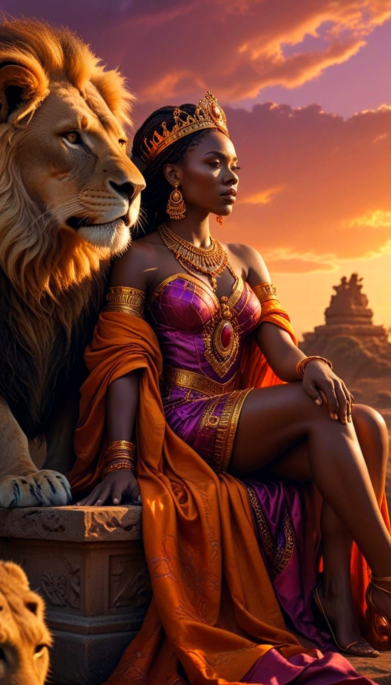 African Princess in Regal Splendor