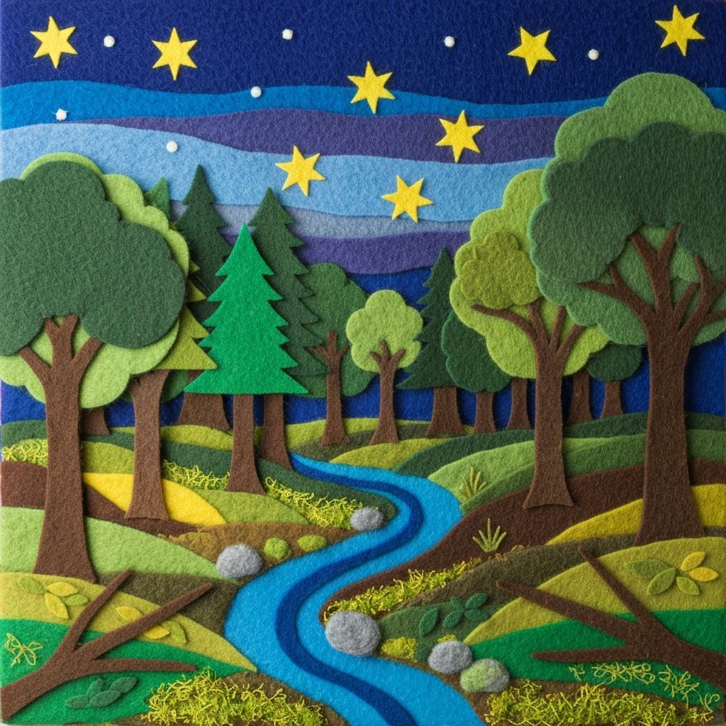 Felt Forest Landscape Craft Project