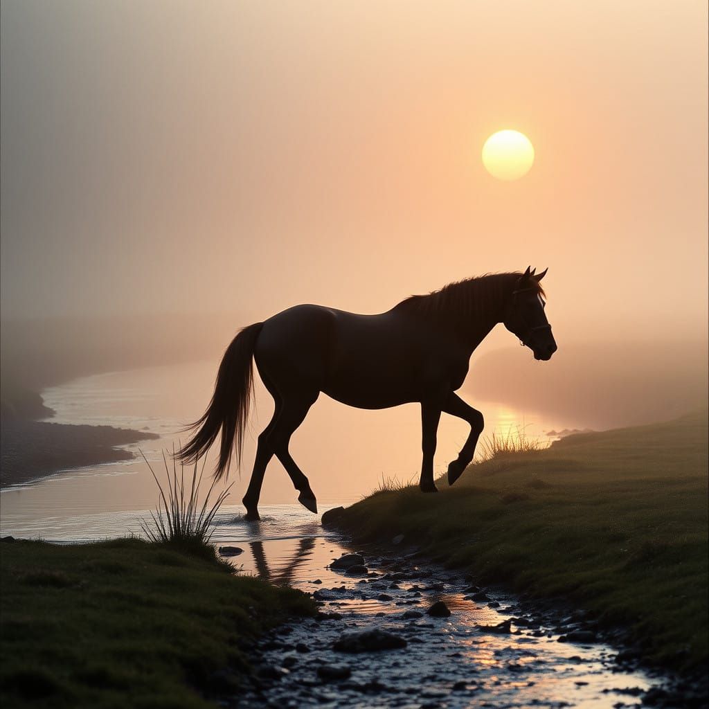 Elegant Morning Serenity in Cinematic Film Style