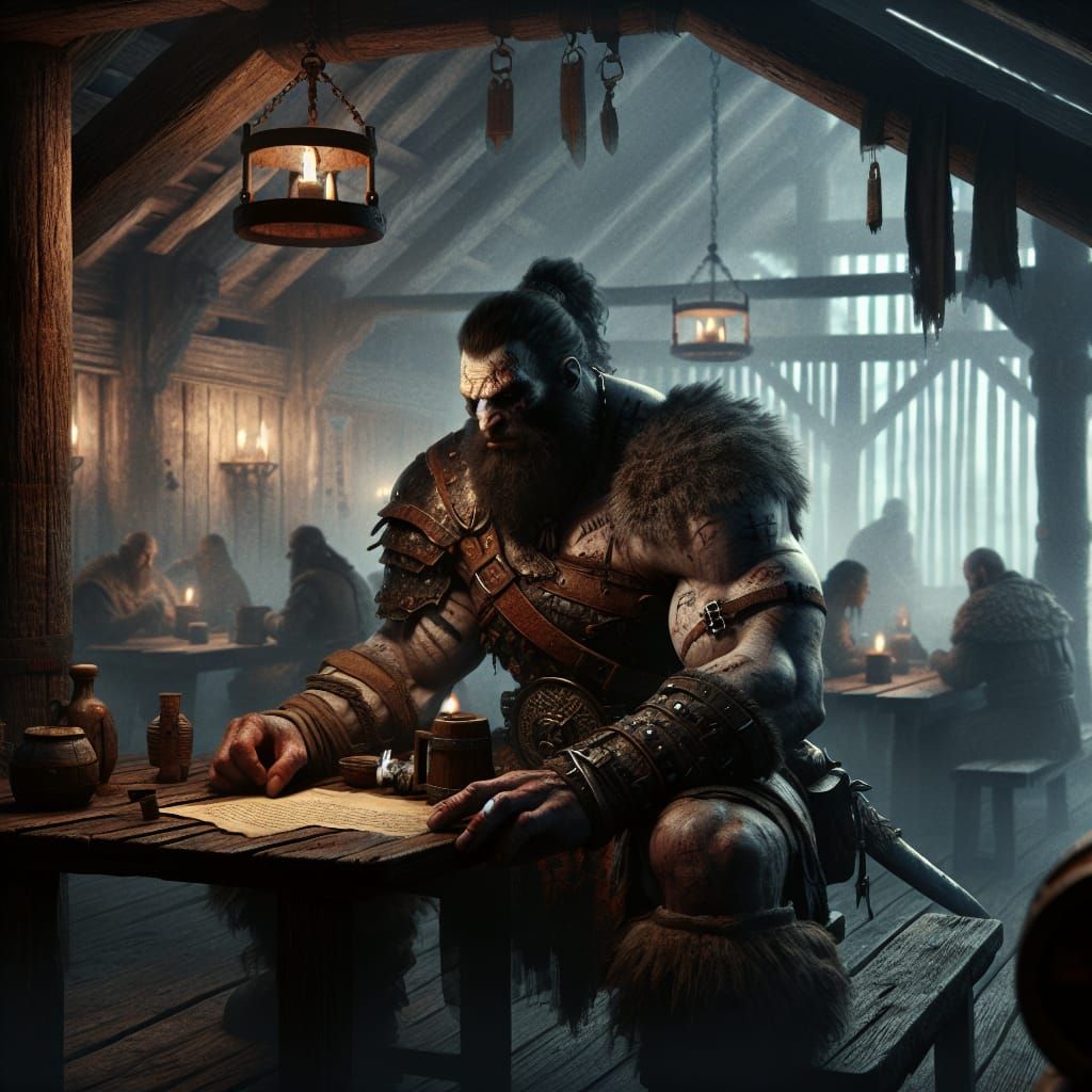 Barbarian in the tavern