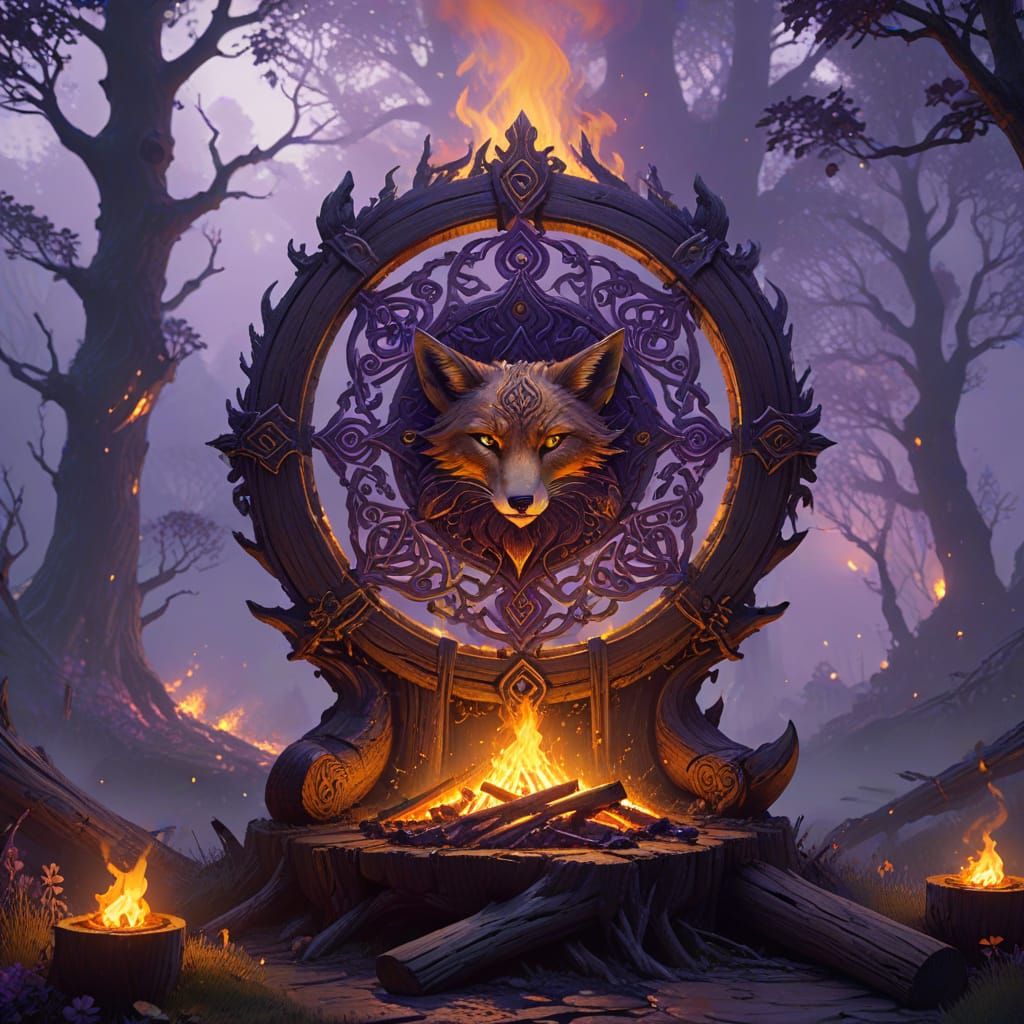 Mystical Fox in Celtic Ambiance