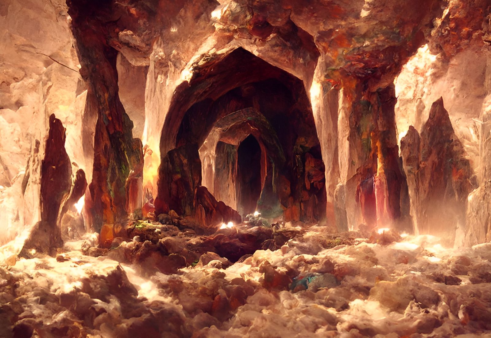 Magical Crystal Cave Portal to Alien World