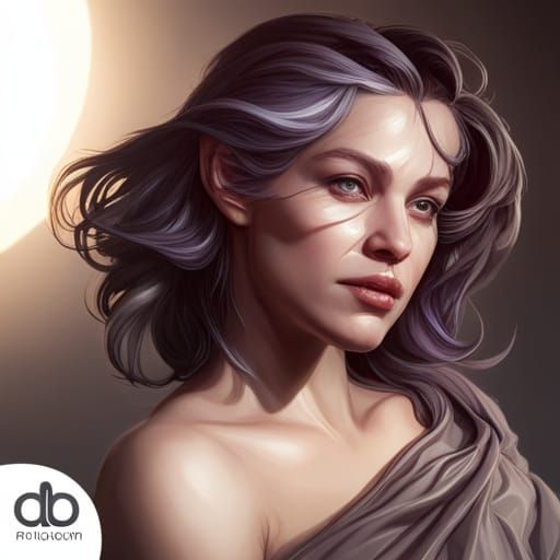 Saturn Human Portrait in Hyperdetailed Concept Art