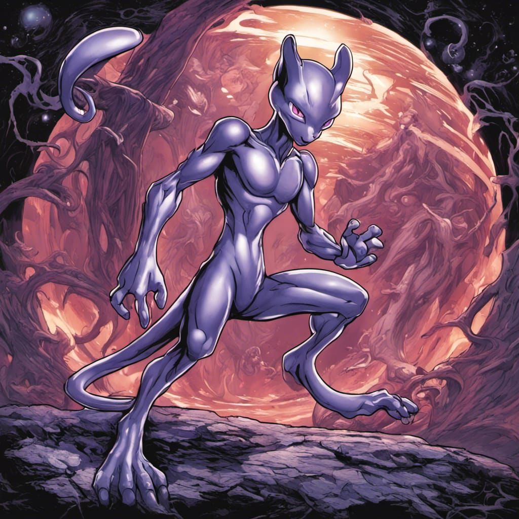 Mewtwo Comic Book Art by Brooks and Mumford