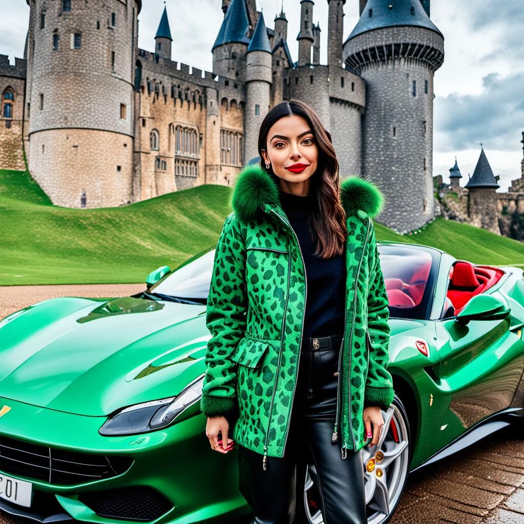 Victoria Justice as Slytherin Student in Hyperrealistic Digi...