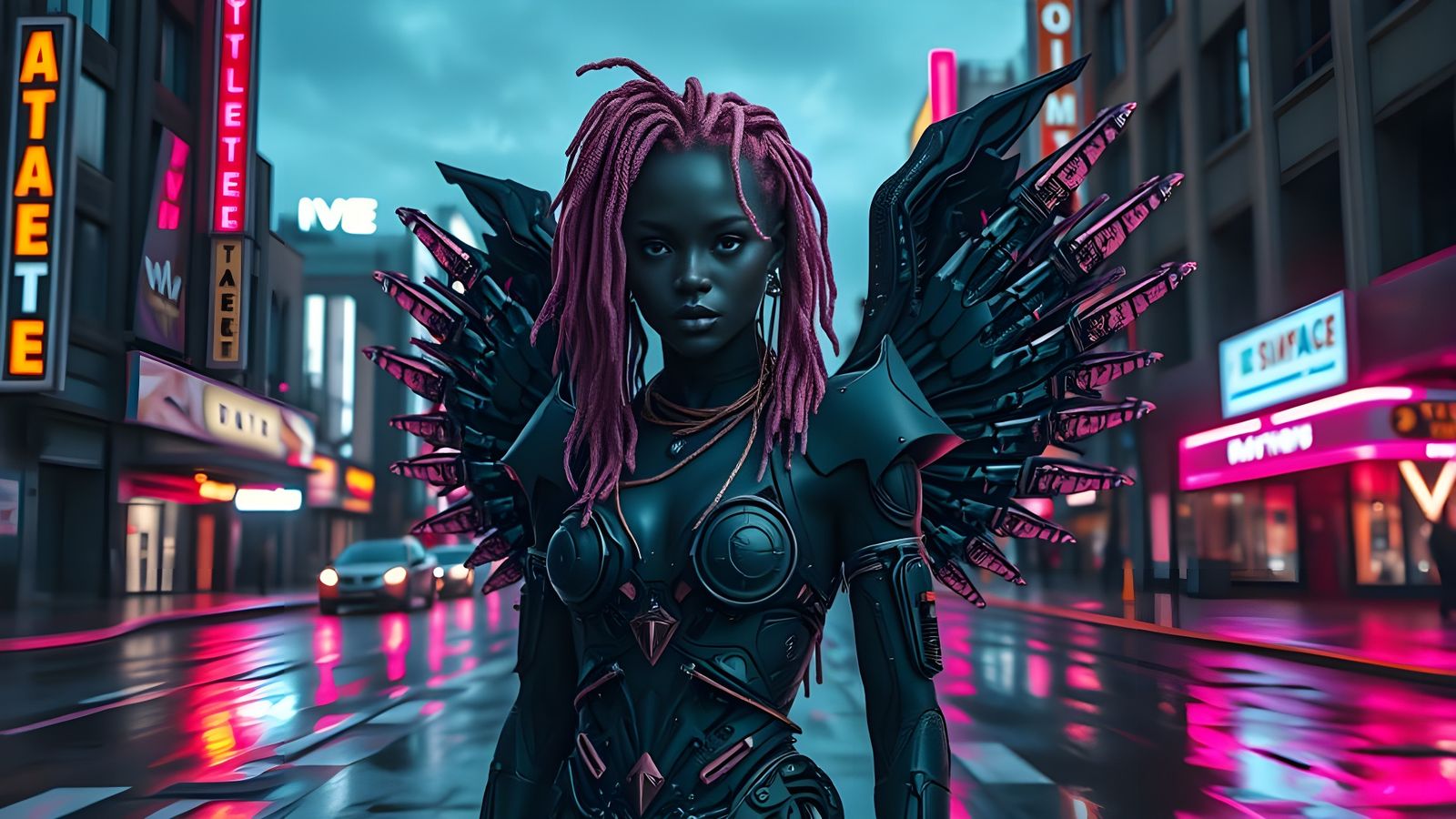 Dark Angel in Cyberpunk 2077 Aesthetic