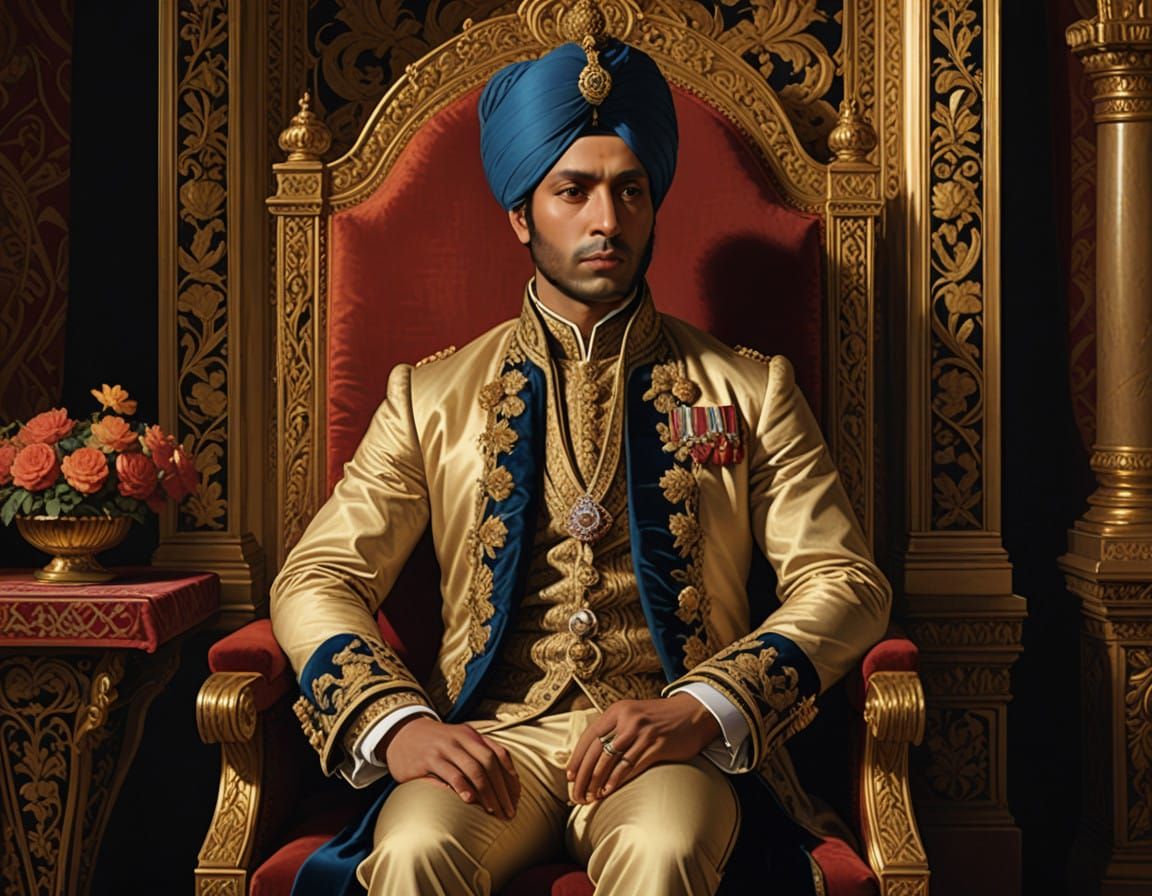 Majestic Rajah in Opulent Palace