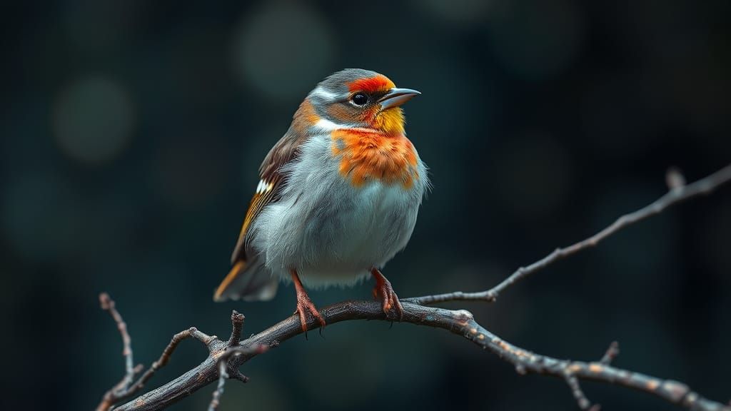 Hyper-Realistic Finch on Binary Code Branch