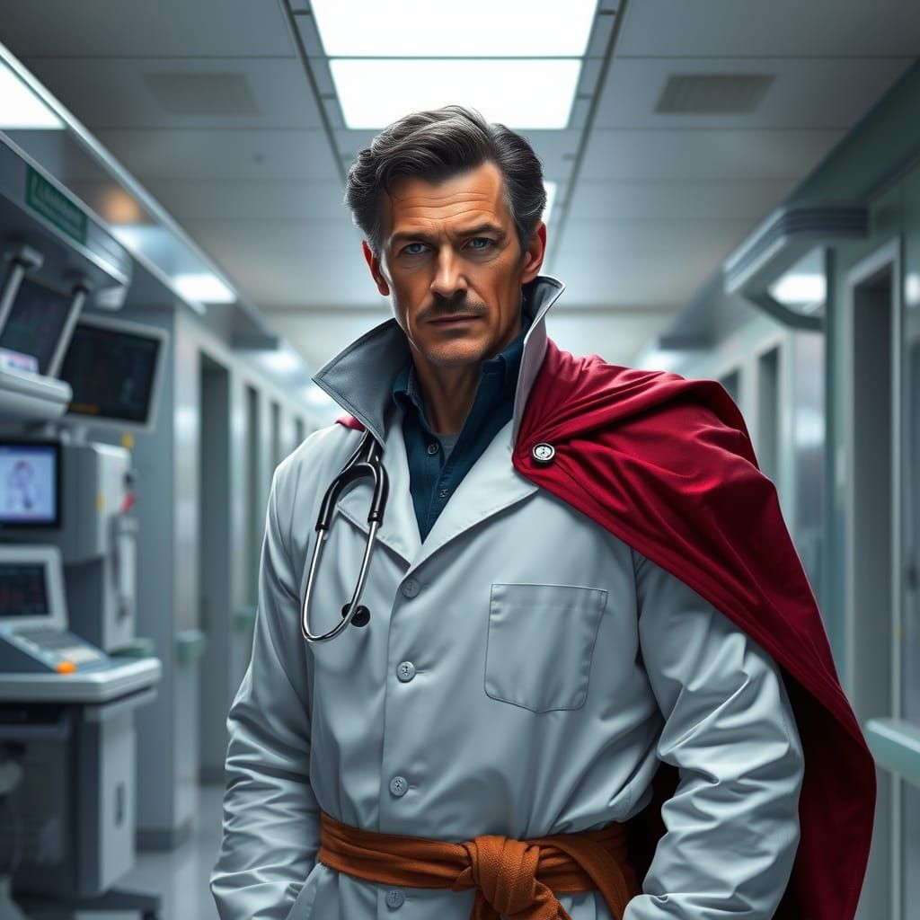 Dr. Strange in Modern Hospital Attire