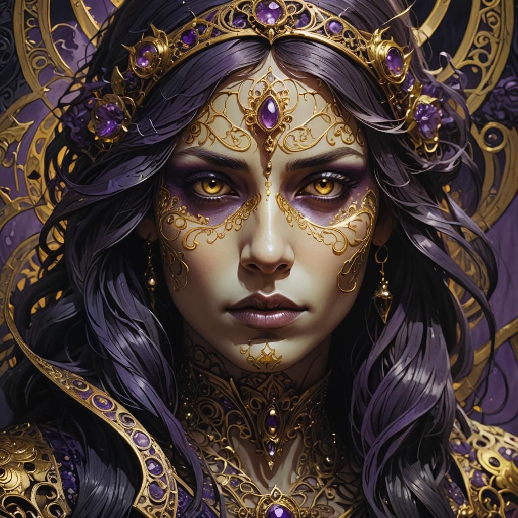 Mysterious Figure in Dark Fantasy Portrait