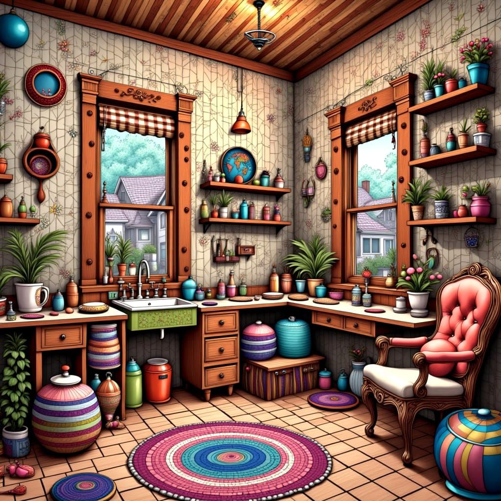 Whimsical magical child's playroom
 <lora:Zentangle:1.0>