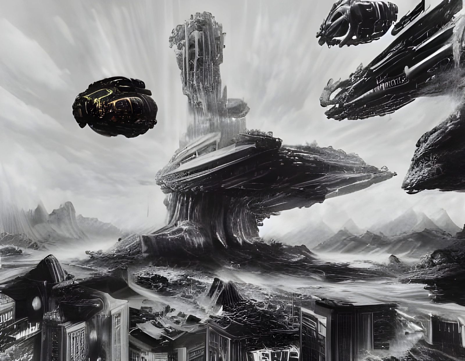 Alien Invasion in Ruins of Human Civilization