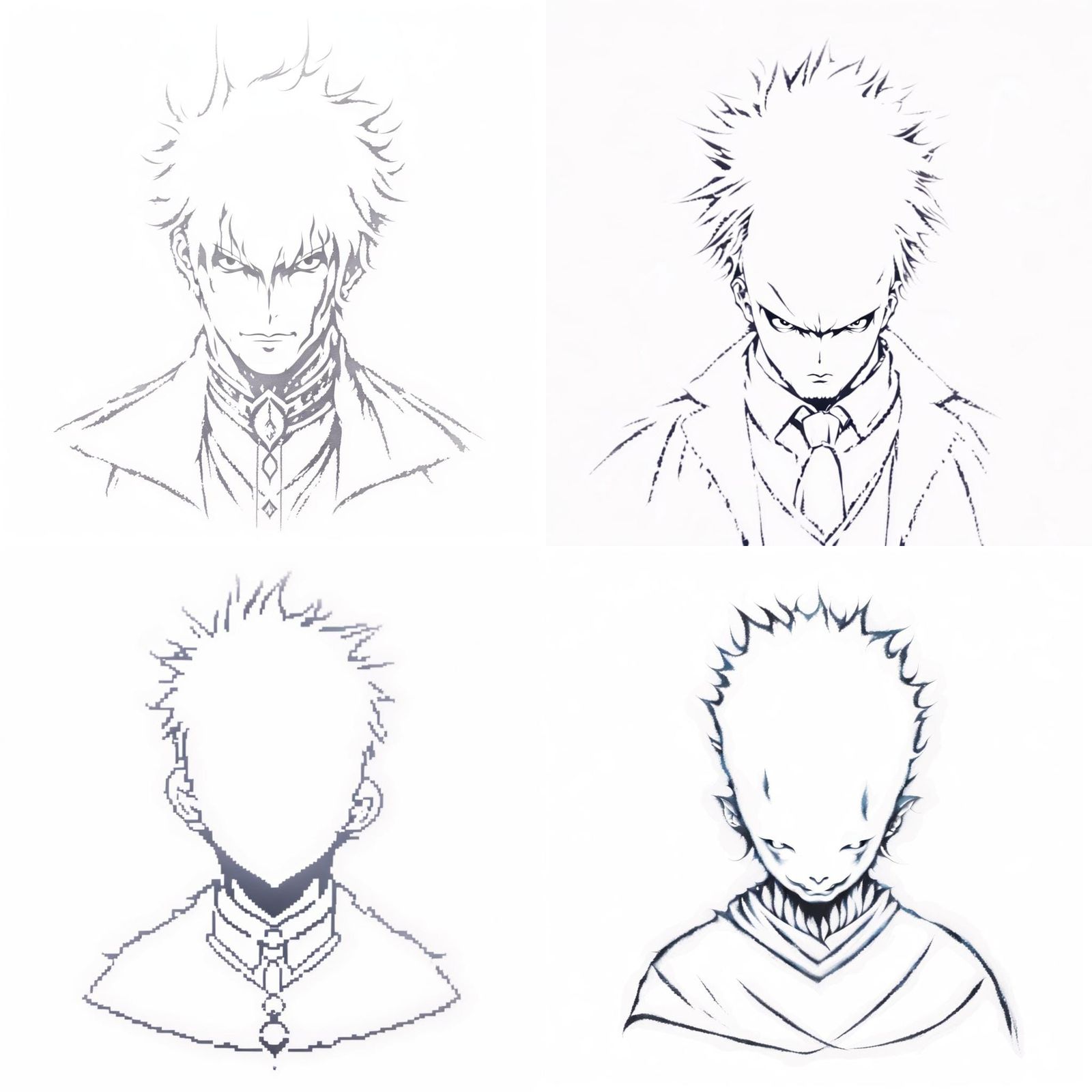 Fantastical Monster in Formal Attire: Detailed Matte Paintin...