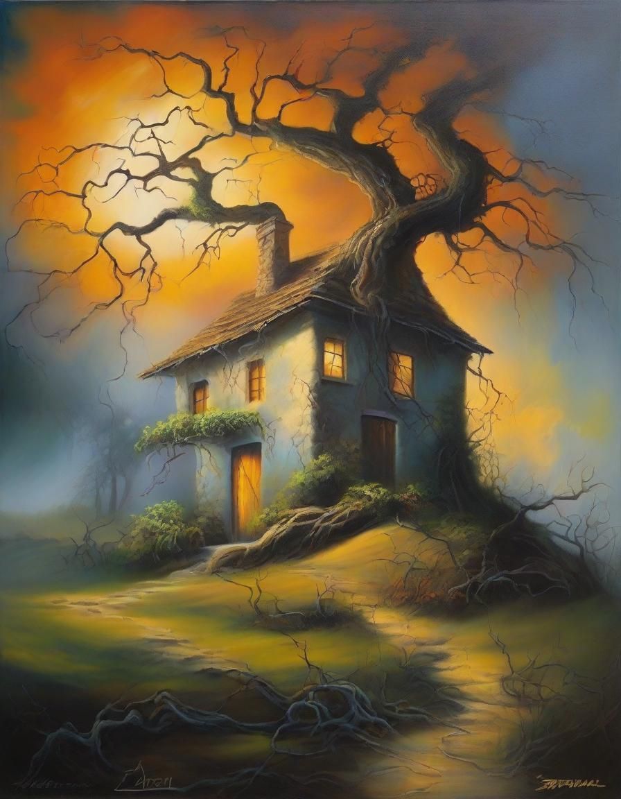 "Embracing Darkness: The Allure of a Nonconformist Cottage in the Abyss"