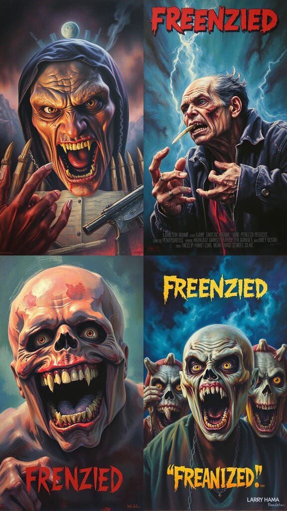 Frenzied Horror Movie Poster in Triadic Colors