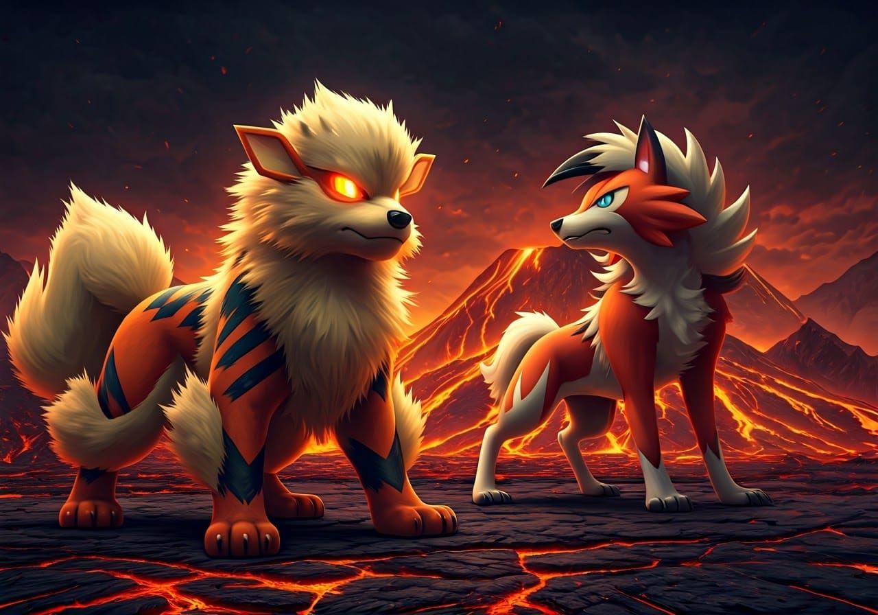 🔥 Pokemon - Arcanine & Lycanroc 🌋