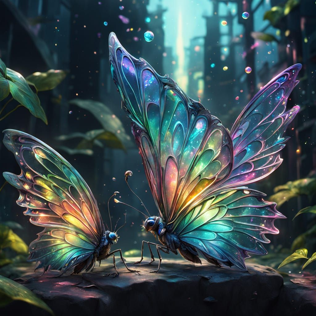 Iridescent Fairy Wings in Cinematic Splendor