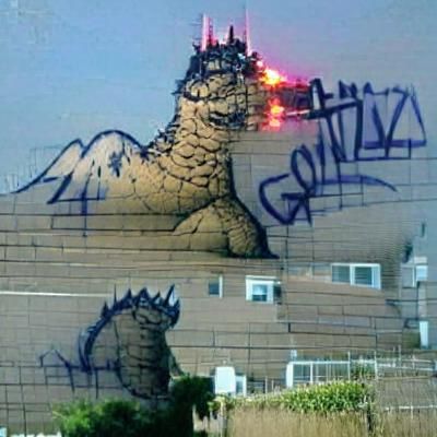 Godzilla in Graffiti Art Style