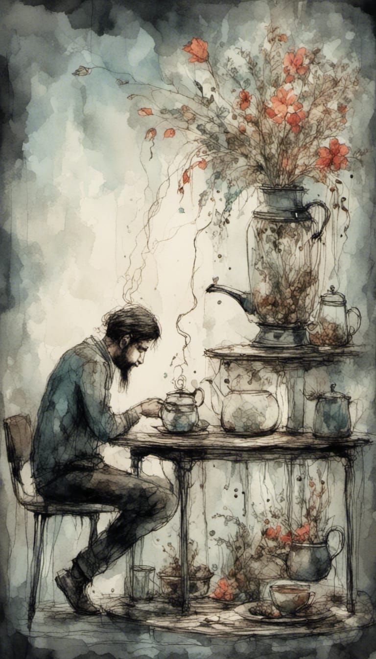 <lora:busy wheres wally:1.0> <lora:Charcoal and Ink:1.0> cof...