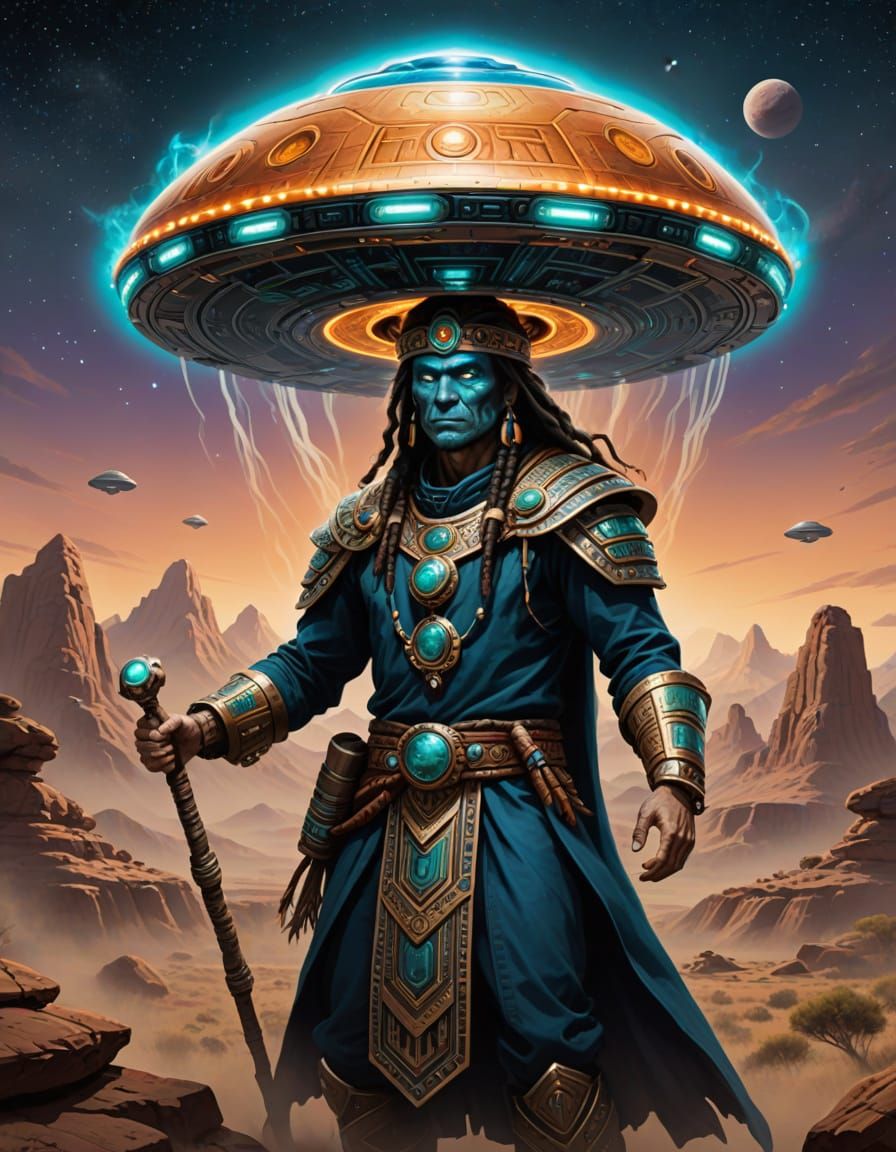 Mystical Shaman Intercepts Celestial Visitor