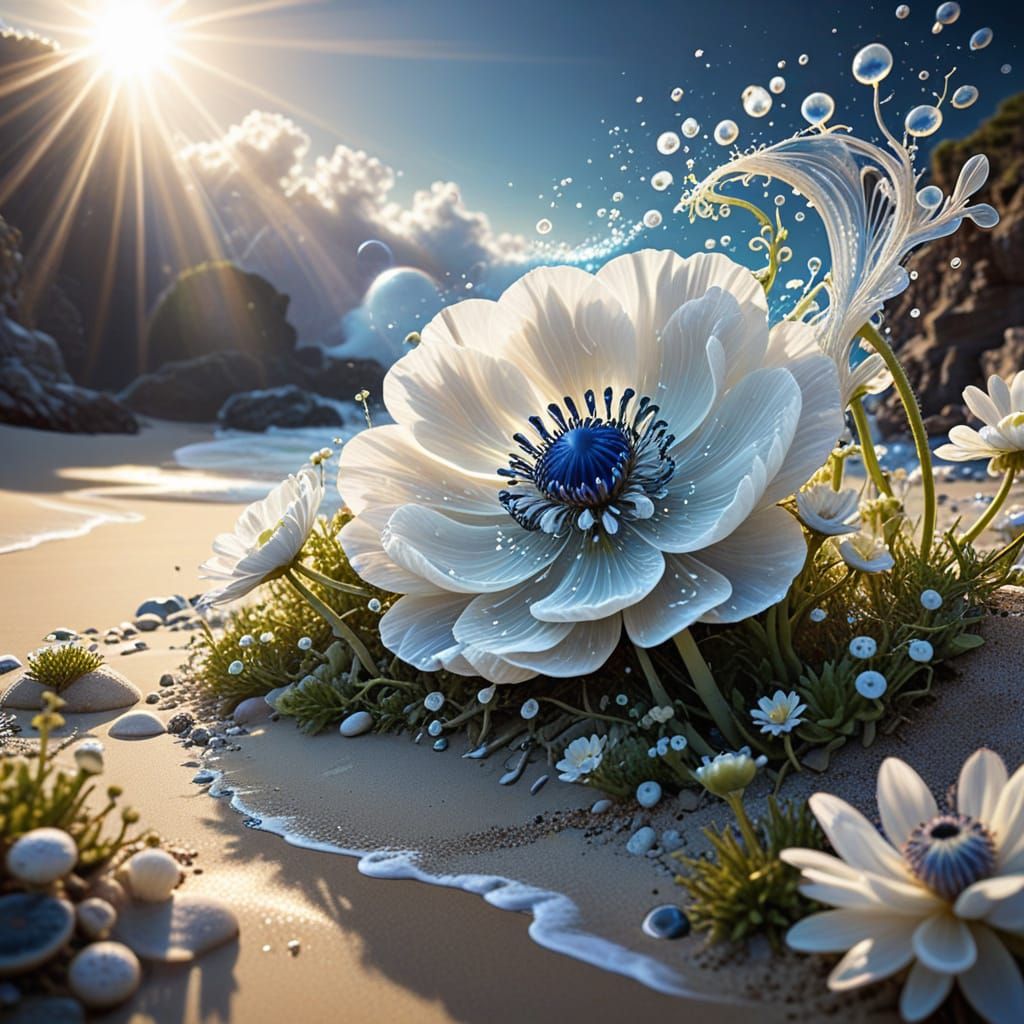 Ethereal Anemones in Heavenly Light