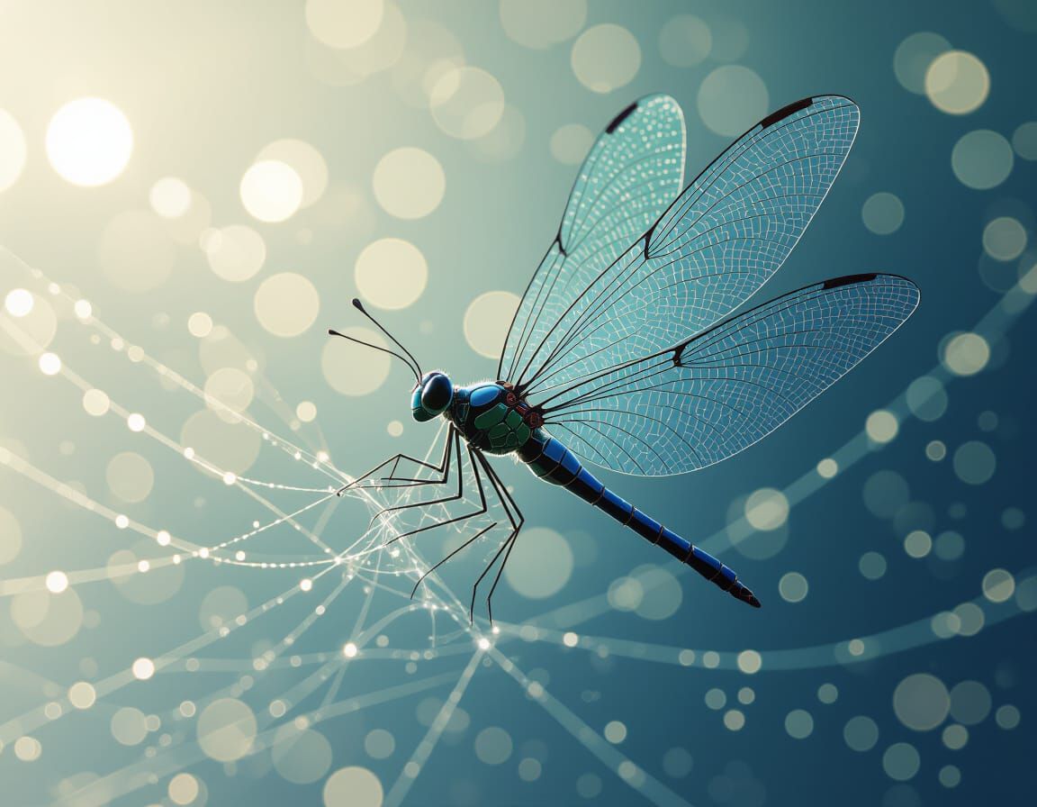 Ethereal Creature with Gossamer Wires and Bokeh