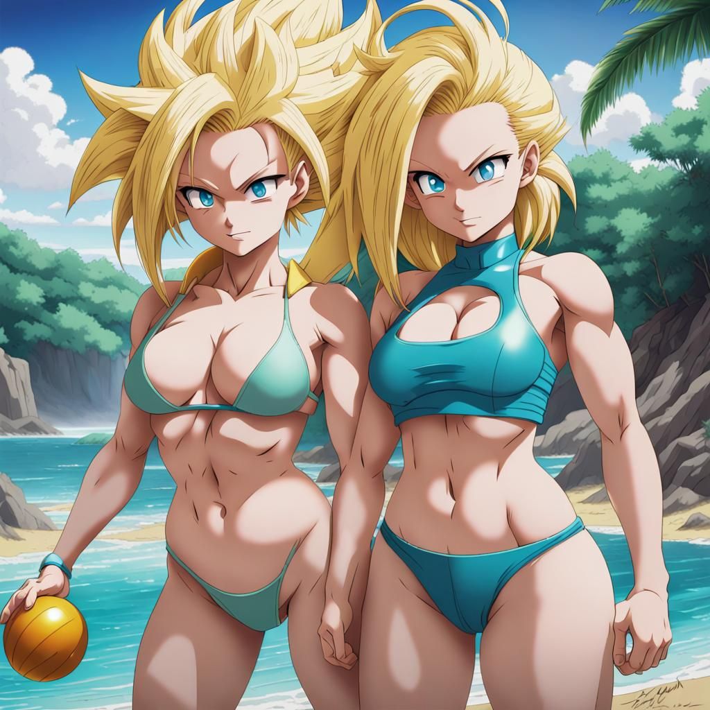 Bulma and Android 18 Super Saiyan Transformation in Anime St...