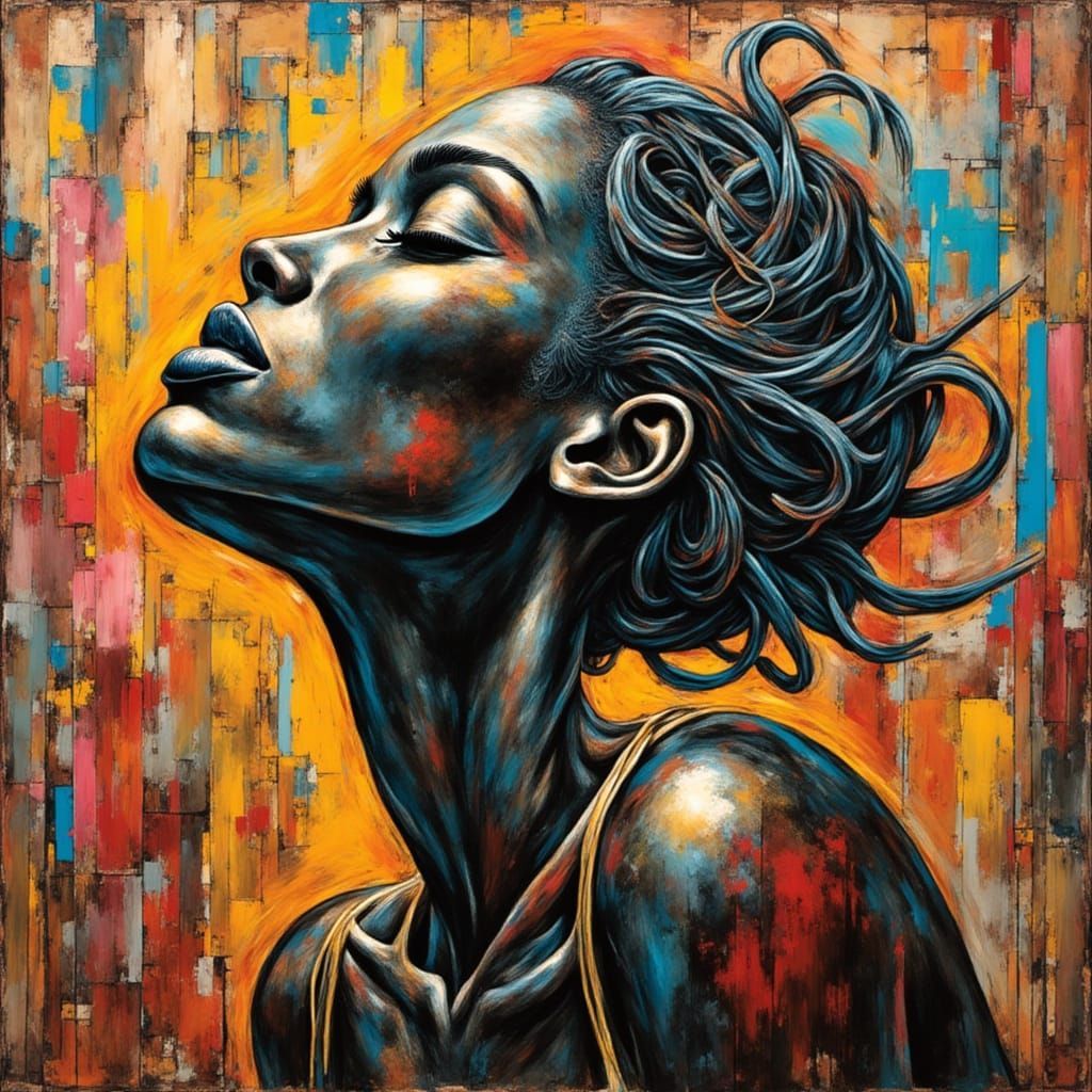 Vibrant Street Art of a Metal Woman Inspired by Italian Mast...