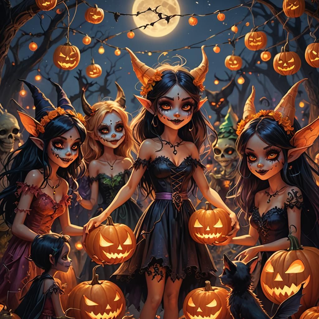 Day of the Dead: Fairy Sisters Fantasy Art