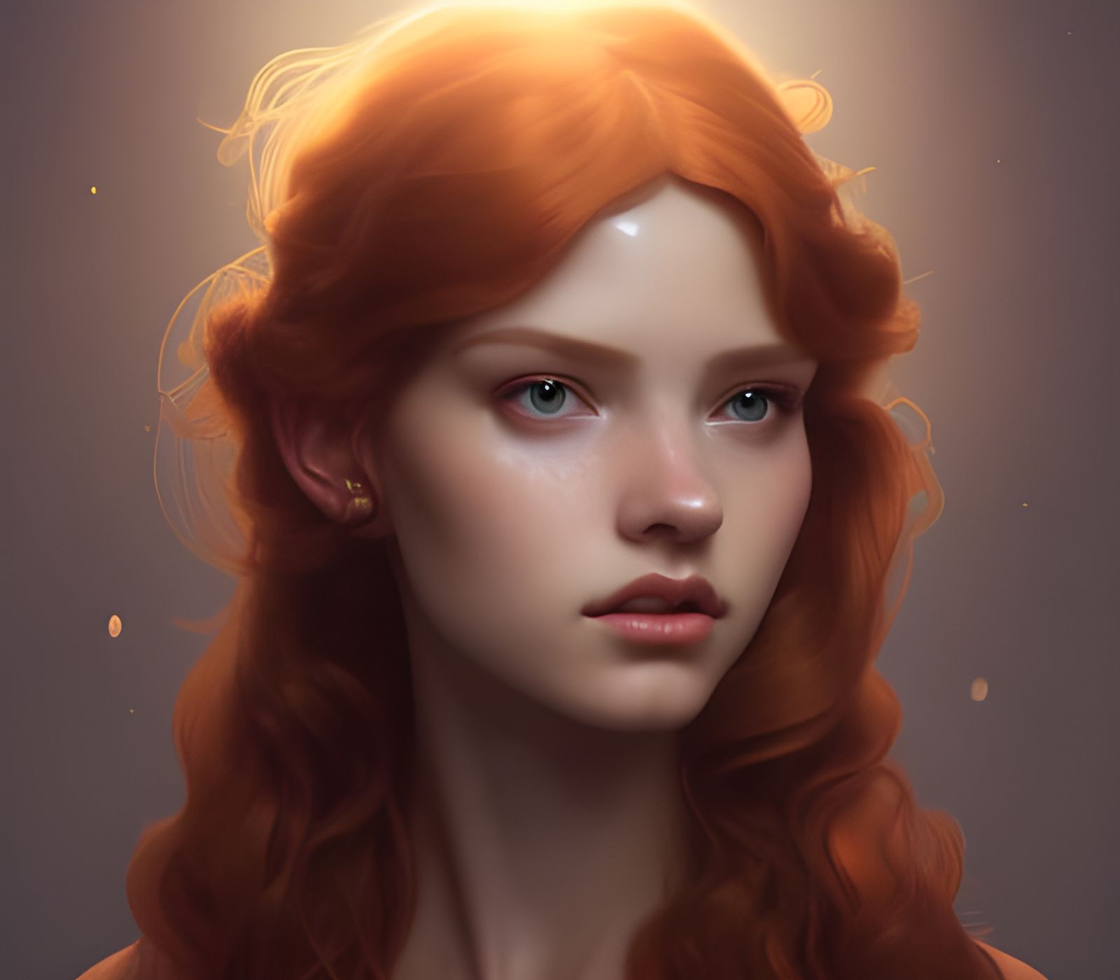 Beautiful Face of a RedHead Girl