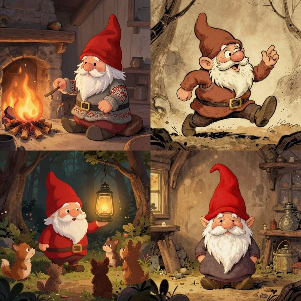 Narrative Tomtegubbe Cartoon Illustration