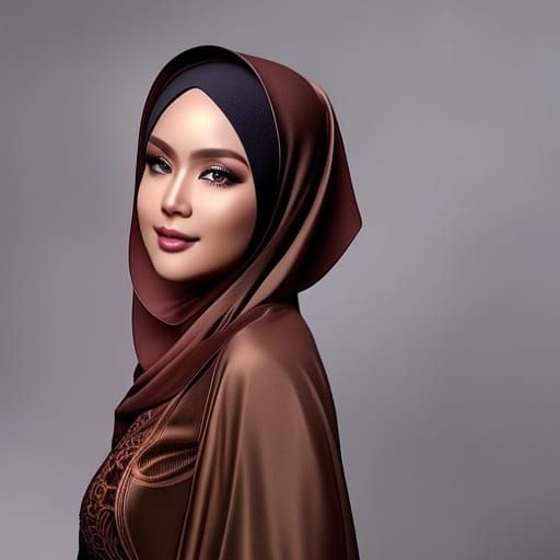 Beautiful Malay Woman in Hijab Portrait